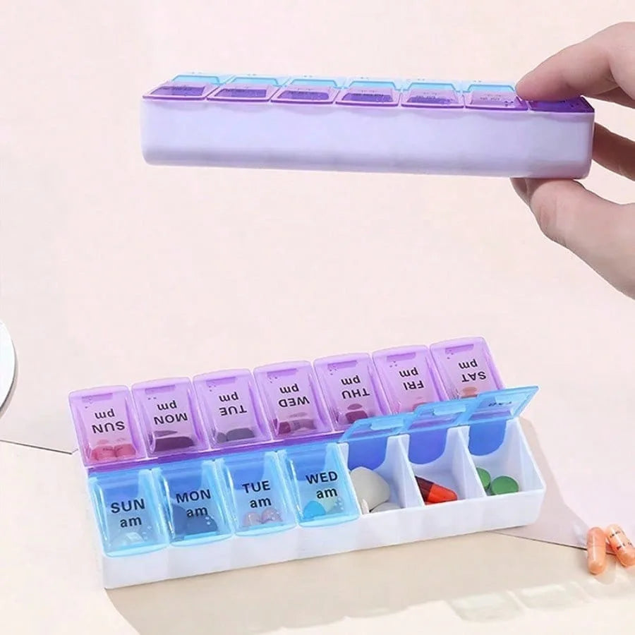14-Grid Color Pill Box