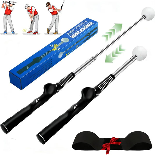 Retractable Golf Swing Trainer with Arm Band