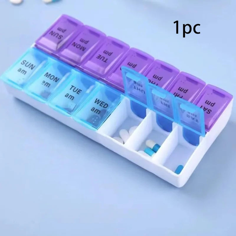 14-Grid Color Pill Box