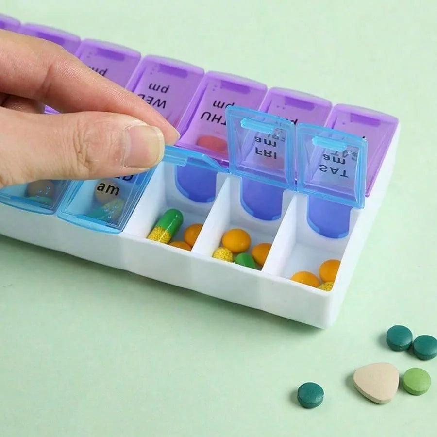 14-Grid Color Pill Box