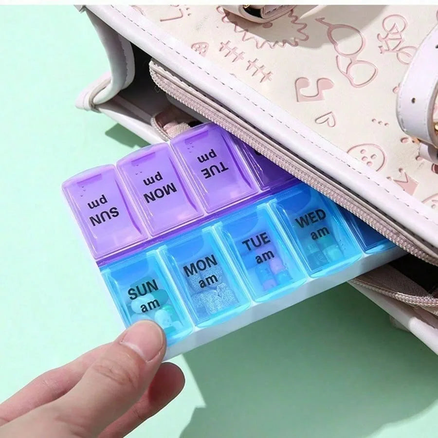 14-Grid Color Pill Box